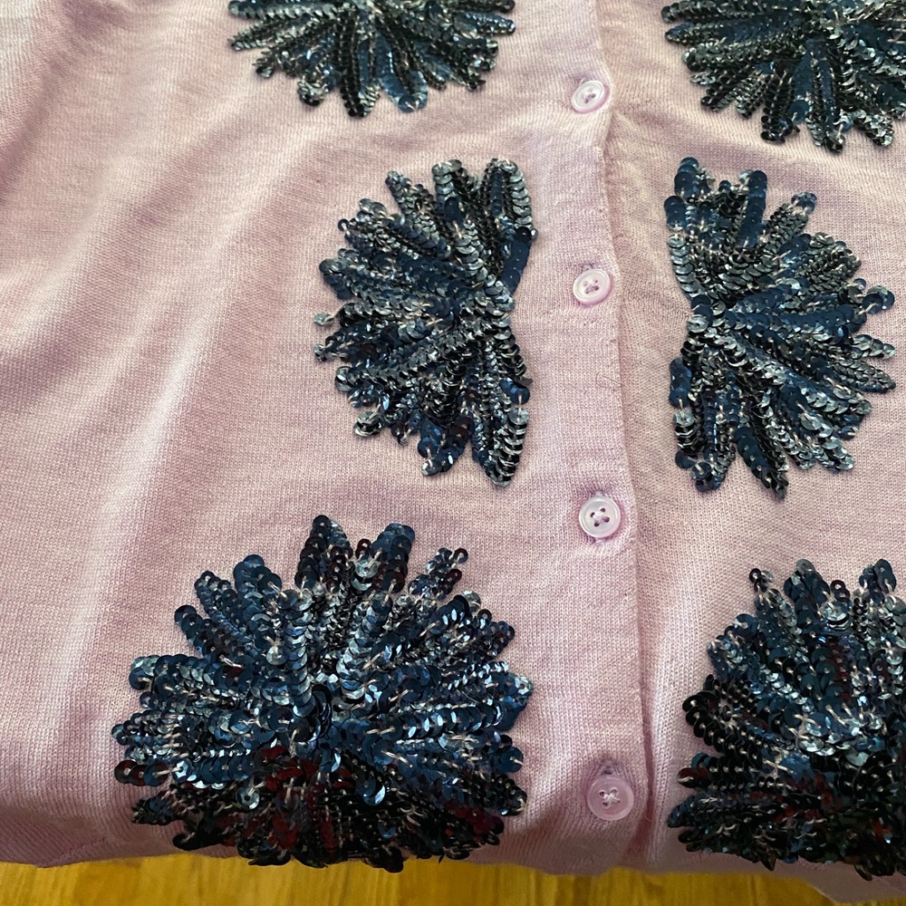 J. Crew Light Pink Cardigan with Sequin Detail - Picture 3 of 4